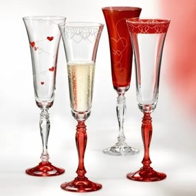 Crystalex Poháre na šumivé víno Victoria 1LOVE 180 ml, 2 ks