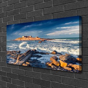Obraz na plátne More kamene krajina 140x70 cm