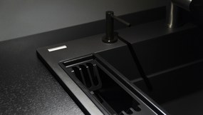 Deante Magnetic, súprava príslušenstva k kuchynskému drezu série Magnetic, čierna matná, DEA-ZZMKN22K