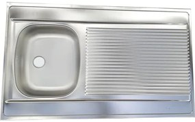Kuchynská skrinka s drezom Flex Well Tiago 100 x 60 x 85 cm čadičová sivá matný dub san remo svetlý matný