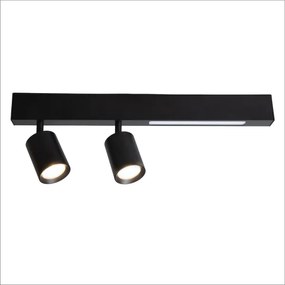 LED Bodové svietidlo MAGNET LED/5W/230V + 2xGU10/60W 3000/4000K čierna