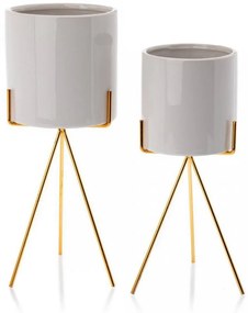 Kvetináč na stojane Emma 28 cm biely