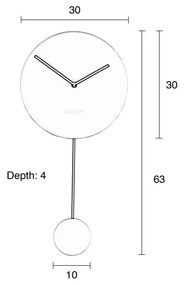 Sivé nástenné hodiny Zuiver Minimal