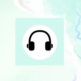 Štítok, nálepka do detskej izby, čierna na bielom podklade - Slúchadlá / hudba / elektronika