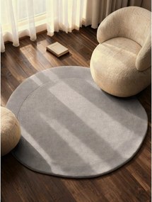 Sivý ručne tkaný okrúhly koberec s prímesou vlny ø 160 cm Kari Organic – Villeroy&amp;Boch