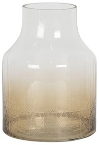 Hnedo biela sklenená váza - Ø 14 * 20 cm