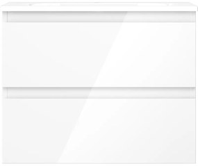 Mexen Orio, kúpeľňová skrinka 60 cm s umývadlom Vela, 2 zásuvky, biela lesklá, 91A10-06047-2-BFF00-W23M00