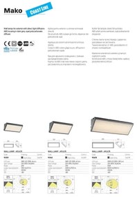 Redo 90678 -LED Vonkajšie nástenné svietidlo MAKO LED/65W/230V 3000K IP65 antracit
