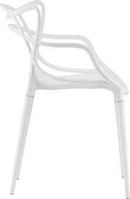 Sada 4 ks plastových stoličiek KATO bielych