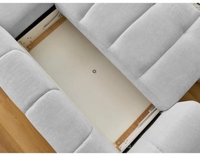 Svetlosivá rozkladacia/s úložným priestorom rohová pohovka (pravý roh/s leňoškou) Fuji – Bobochic Paris