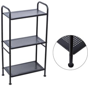 Erga Miki, 3-policový regál 405x210x770, čierna matná, ERG-YKA-P.MIKI-3