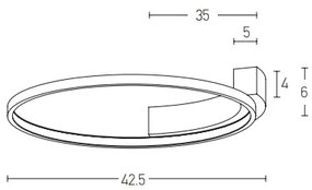 Zambelis 2075 - LED Nástenné svietidlo LED/25W/230V pr. 42,5 cm biela