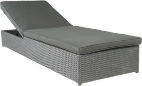 Záhradné ležadlo Jakarta, šedo-hnedé%