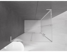 Mexen Velar L Duo, sprchový kút s posuvnými dverami 90 x 80 cm, 8mm sklo námraza, chrómová, 871-090-080-02-33-01