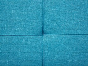 Tyrkysovo modrá čalúnená rozkladacia posteľ RONNE Beliani