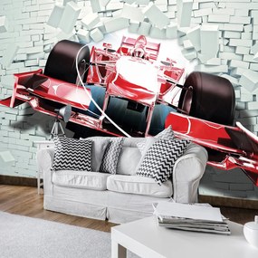 Fototapeta - Červené formuly 1 3D F1 (254x184 cm)
