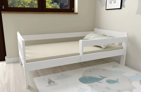 Detská posteľ MAJA z masívu borovice - 200x90 cm - biela