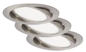 Briloner 7116-432 - SADA 3x LED Kúpeľňové svietidlo FLAT IN LED/9W/230V IP23 BL1554