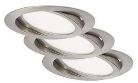 Briloner 7116-432 - SADA 3x LED Kúpeľňové svietidlo FLAT IN LED/9W/230V IP23