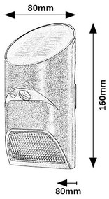 Rabalux 77013 - LED Solárne svietidlo so senzorom SEPIK LED/3,6W/3,7V IP44