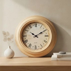 Nástenné hodiny ZEGA 50 cm svetlohnedé