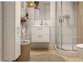 Cersanit S801-309-DSM- Závesná kúpeľňová skrinka s umývadlom NIKO 60x45 cm biela