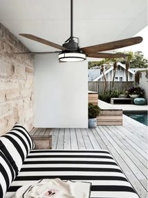 Lucci air 213175 - LED Stropný ventilátor LOUISVILLE 1xGX53/18W/230V hnedá + DO