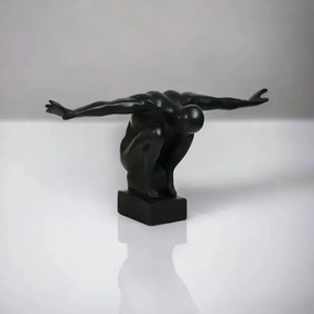 Dekorácia na stôl 25x41x20 cm, živica/čierna