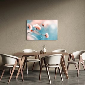 Obraz - Lienky na kvete (90x60 cm)