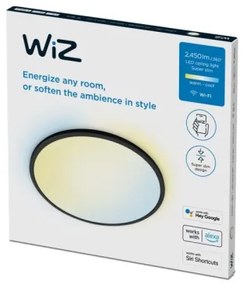 WiZ - LED Stmievateľné stropné svietidlo SUPERSLIM LED/22W/230V čierna Wi-Fi