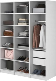 Šatníková skriňa Kasandra V (biela)