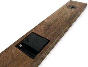 SENTOP | Elegantné drevené nástenné hodiny čierny  I SENTOP MAS019-TERRA-SILVER-60x8 analógové