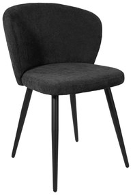 KROSBY Manšestrová stolička čierna