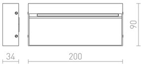 RED - Design Rendl-R12547- LED Vonkajšie nástenné svietidlo AQILA LED/6W/230V IP54