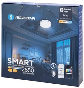 Aigostar - LED Kúpeľňové stropné svietidlo LED/24W/230V IP44 + diaľkové ovládanie