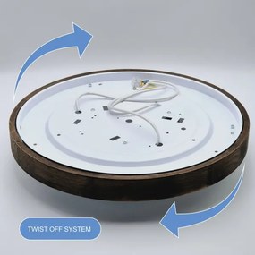 Brilagi - LED Stropné svietidlo CARVALHO SLIM 3xE27/60W/230V dub orech pr. 47 cm