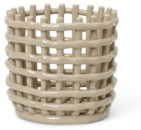 Keramický košík Ceramic Basket, malý – kašmírový