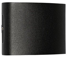 Vonkajšia nástenná lampa čierna vrátane LED 4-žiarovkové IP54 - Silly