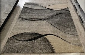 HU Sivý linkovaný koberec Rio 443-L.Grey--L.Grey Rozmer: 60x100 cm