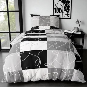 Bavlnené obliečky PURA GREY 4-dielna sada 140x200 cm