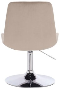 LuxuryForm DESIGN Stolička PARIS VELUR na striebornom tanieri - latte