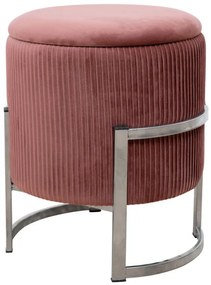 Úložná taburetka PORTO pudrovo ružová