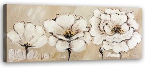 Gario Obraz na plátne Tri biele kvety Rozmery: 120 x 40 cm