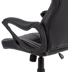 Autronic - kancelárske kreslo, látka MESH a koženka, sivá / čierna - KA-G406 GREY