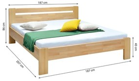 Dvojlôžková postel z masívu AMARA 180x200 cm buk