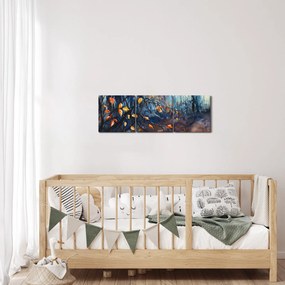 Obraz - Lúče jesenného slnka (s hodinami) (90x30 cm)