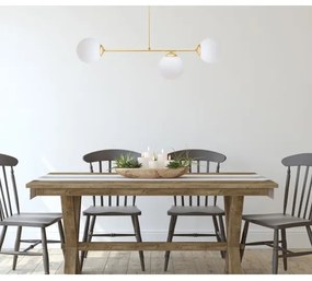 Luster na tyči FIRA 3xE27/60W/230V zlatá