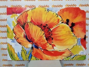 Obraz kytica makových kvetov - 120x80