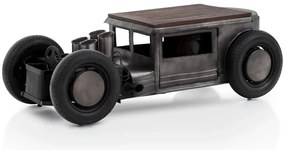 furniture-nabytek.cz - Masívny konferenčný stolík Car z mangového dreva a kovu, lakovaný, čierny – 160×65×50 cm