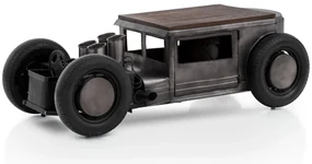 furniture-nabytek.cz - Masívny konferenčný stolík Car z mangového dreva a kovu, lakovaný, čierny – 160×65×50 cm